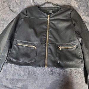 Liz Claiborne Black "leather like" jacket